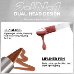 HOSAILY model wearing combo on lips demonstrating defined, plumped look