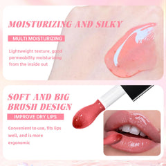 HOSAILY on model lips before and after showing visible ombré transformation