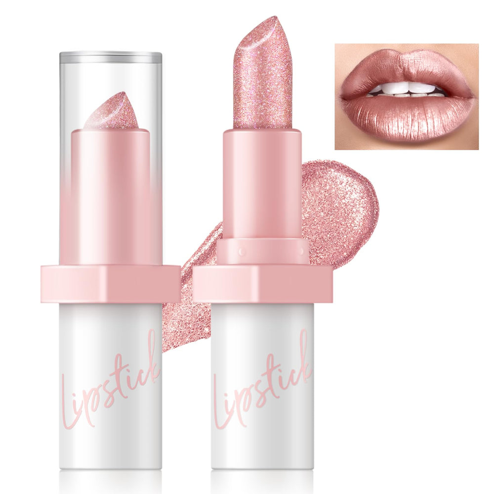 HOSAILY front packaging showing metallic brown lipstick and brand clarity