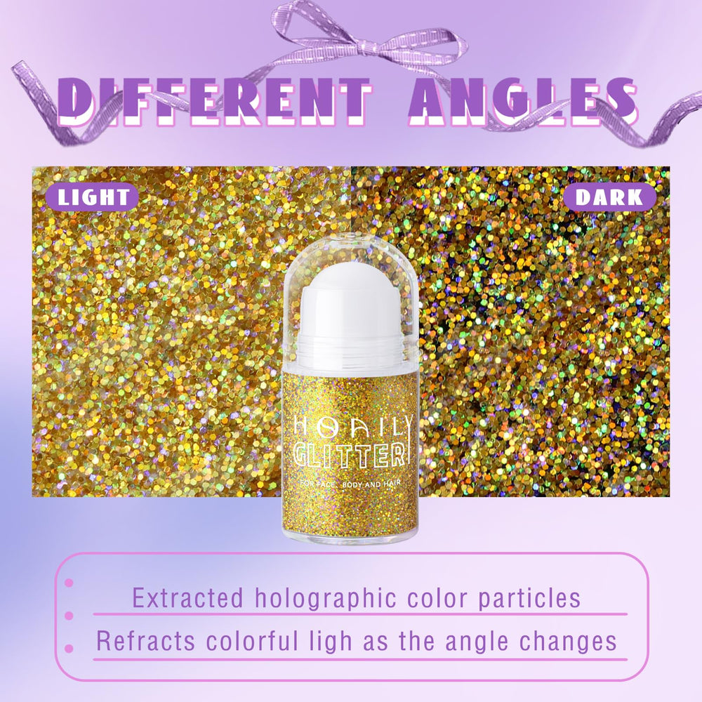 HOSAILY applied on model face highlighting chameleon color shift benefit
