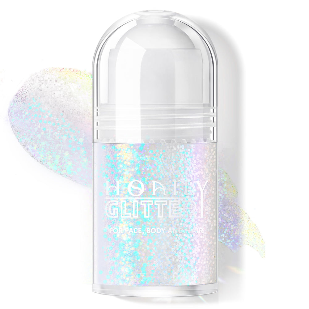HOSAILY roll-on front view showing sleek tube and label, portable sparkle