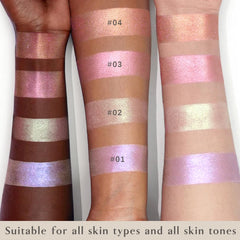 HOSAILY rose-gold shade applied to cheekbone offering luminous highlight