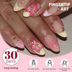 HOSAILY scale image of a hand wearing the nails to show size and realistic proportion
