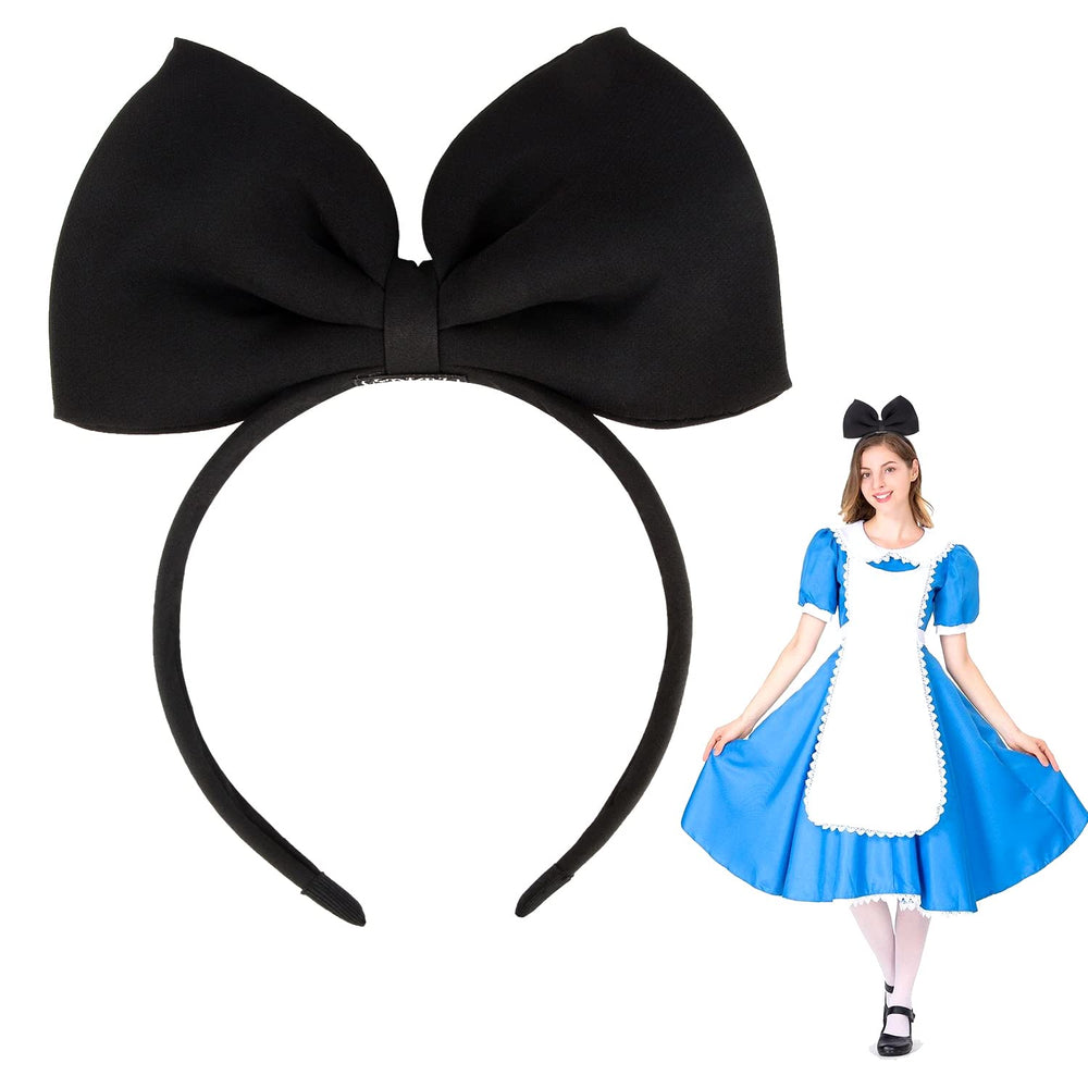 Hoshin front view black bow headband showing bold shape and costume-ready presence