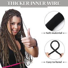 Hoteam hair tie wrapped on wrist showing length and easy portability for travel