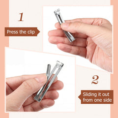 Hotop metal barrette securing thin hair for reliable hold