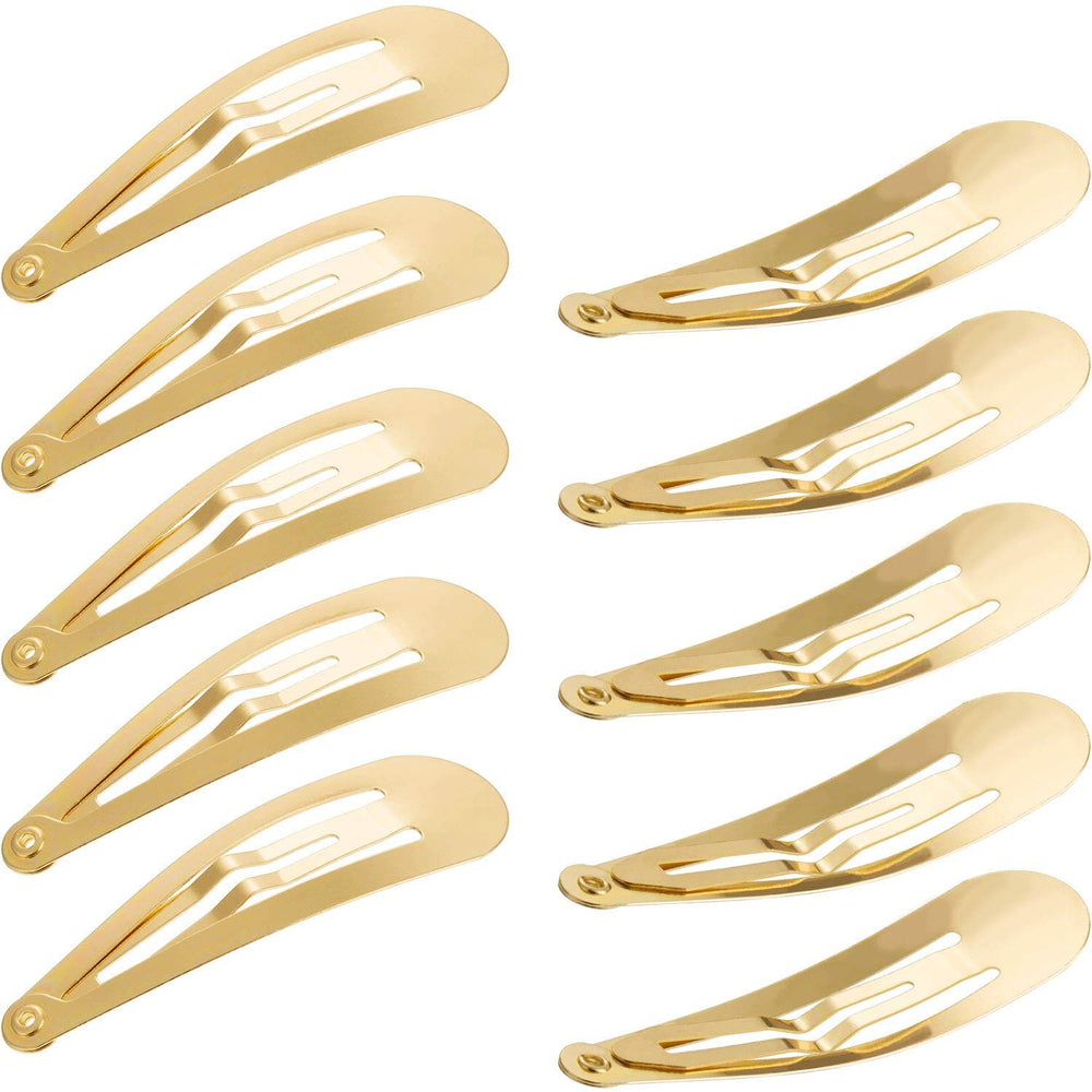Hotop front pack of 50 gold snap clips showing bulk value and uniform finish