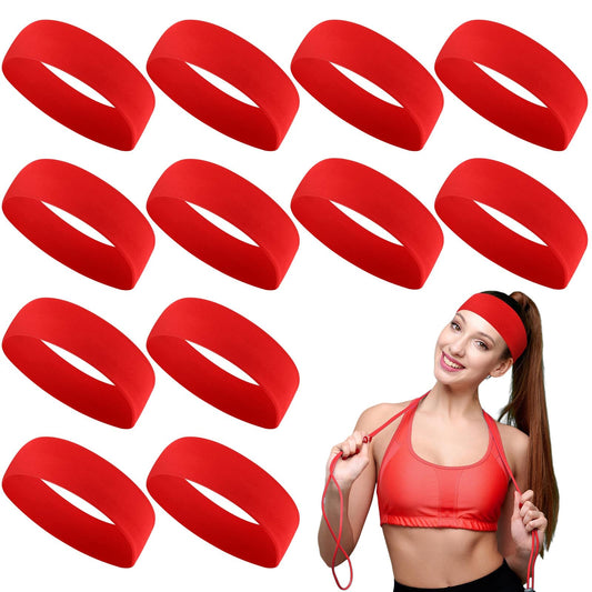 Hotop front pack showing twelve red headbands and value