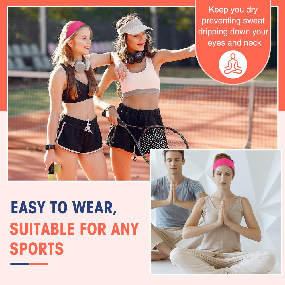Hotop headband in outdoor run setting showing sweat-resistant grip