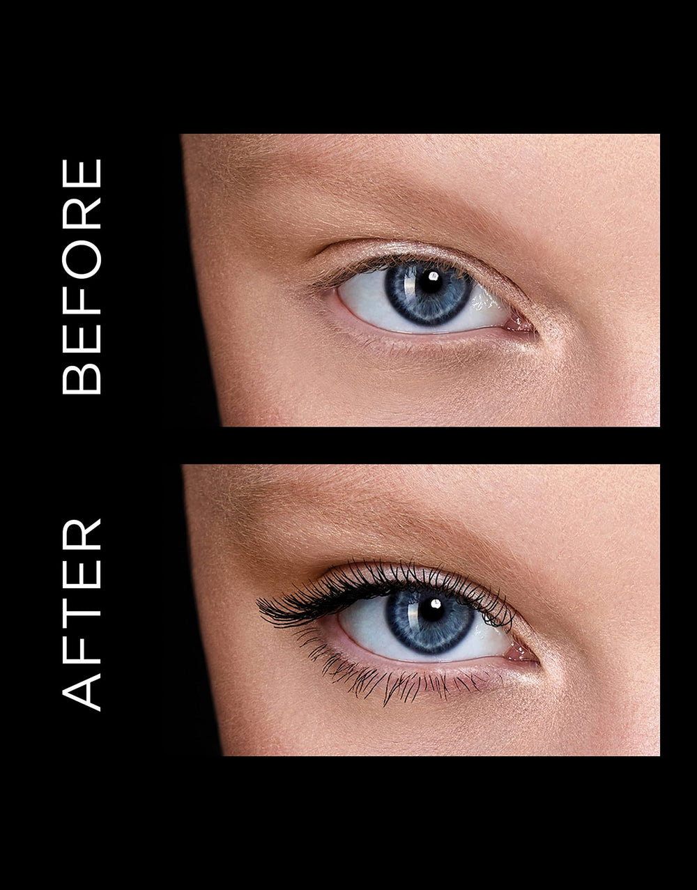 HOURGLASS mascara applied in lifestyle shot highlighting lifted, bold lashes