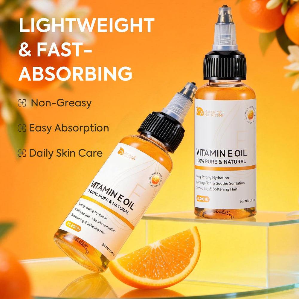 House of Nutrition oil on bedside counter showing nighttime moisturizing routine
