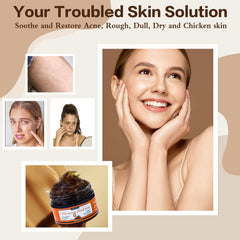 Hoveimpee hammam glove in hand showing exfoliation benefit for smoother skin