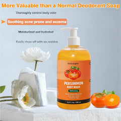 Hoveimpee ingredients arrangement with persimmon and botanicals showcasing natural deodorizing benefit