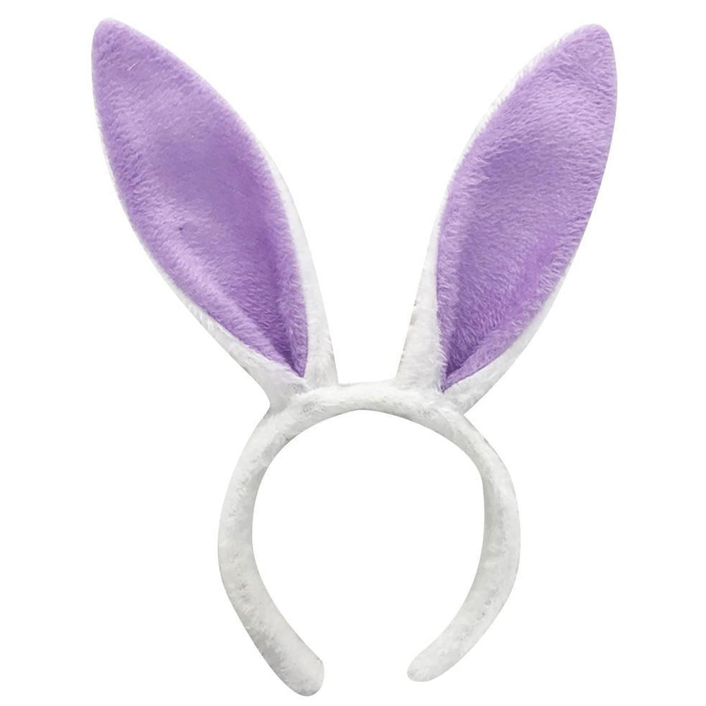 HOXIEYA purple headband front view showing playful rabbit ears and neat finish