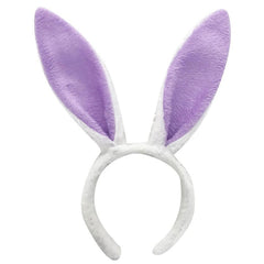 HOXIEYA purple headband front view showing playful rabbit ears and neat finish