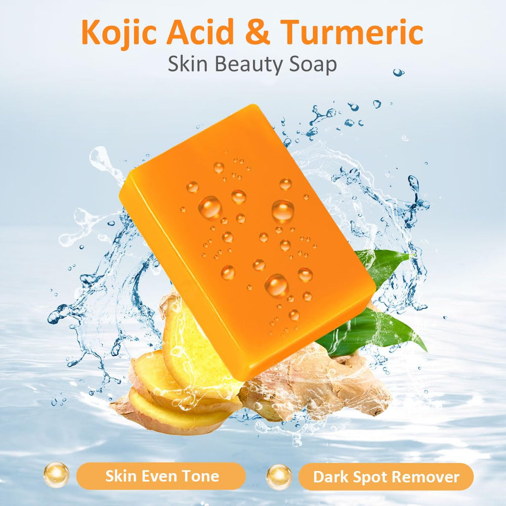 HOYEHOLA soap texture close-up highlighting creamy turmeric-speckled surface for nourishment