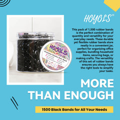HOYOLS handful of bands demonstrating size and quantity for portability benefit