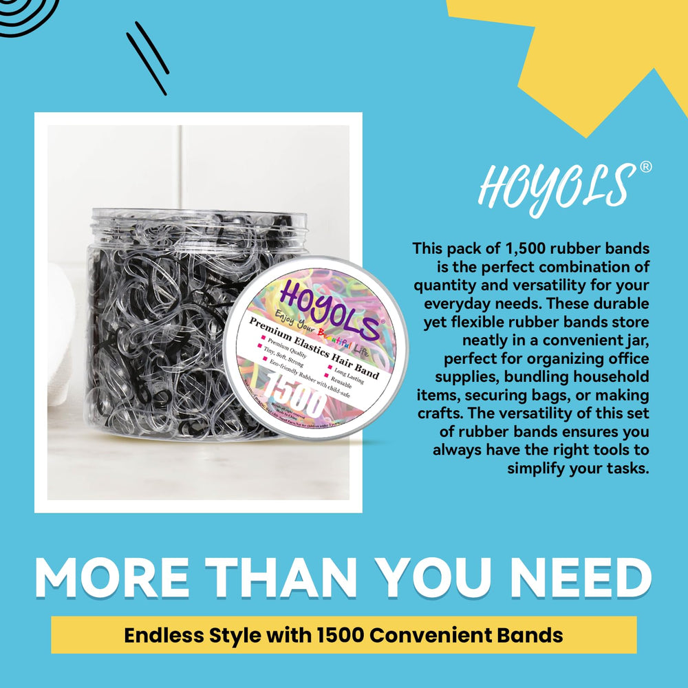HOYOLS bands in reusable container for neat storage and quick access