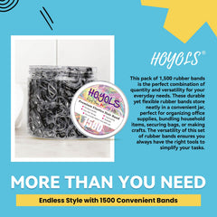 HOYOLS bands in reusable container for neat storage and quick access