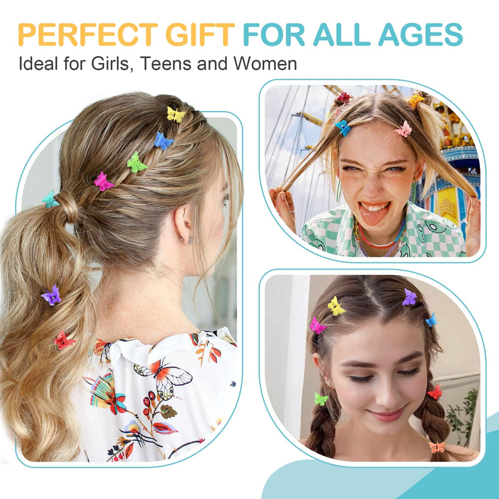 HOYOLS clips clipped into a braided hairstyle adding playful color accents