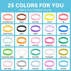 HOYOLS close-up of assorted multi-hue bands highlighting variety