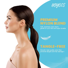 HOYOLS elastic core detail showing strong stretch and reliable hold