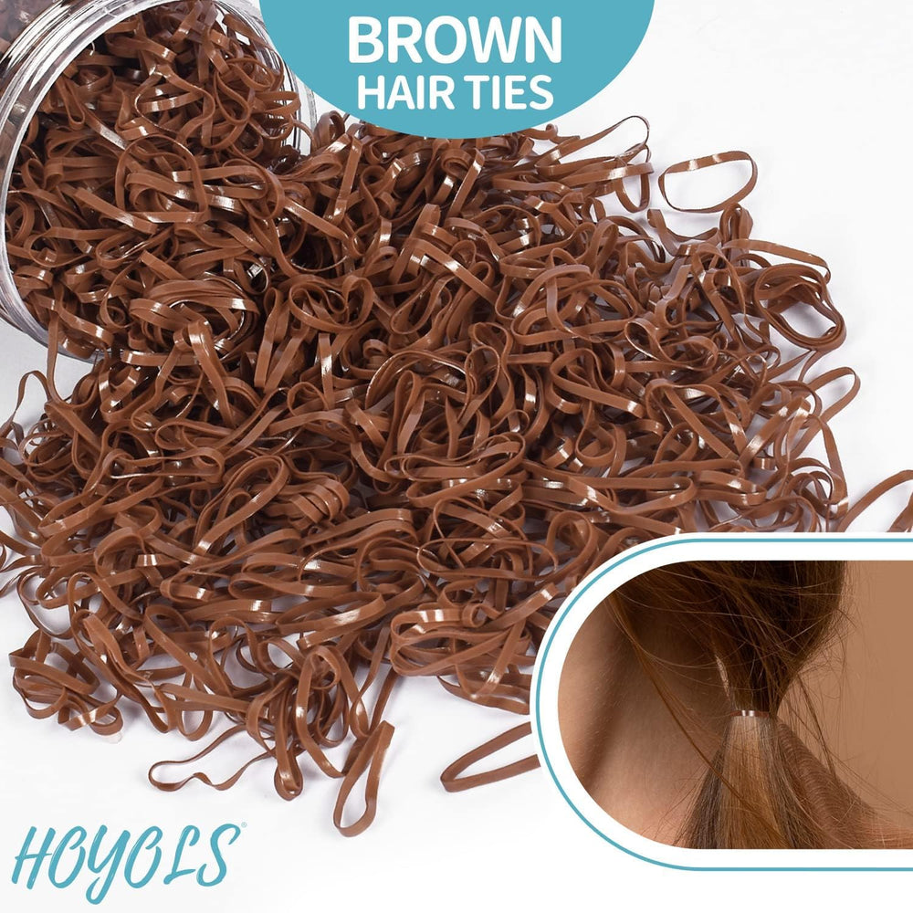 HOYOLS open container displaying volume of 1500 brown elastic bands