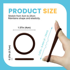 HOYOLS used in a thick ponytail demonstrating secure no-slip hold