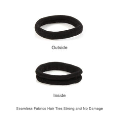 HOYOLS hair tie securing a thick ponytail with reliable, non-slip hold