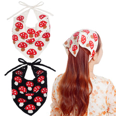 hoyuwak beige and black bandanas front view shows styles and colors, versatile accessory