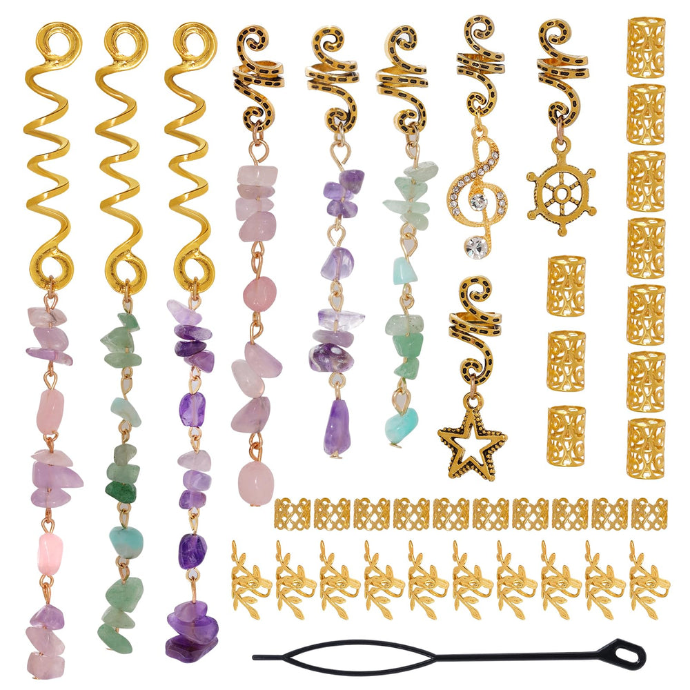 hoyuwak front packaging showing full 40-piece kit and included needle for easy styling