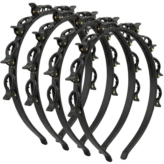 Hpmjz headband front view showing sleek black resin and secure fit