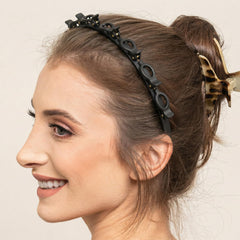 Hpmjz headband next to ruler showing size and easy portability