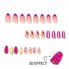 HPYFOI close-up strawberry nail showing design detail and glossy finish for photo-ready nails