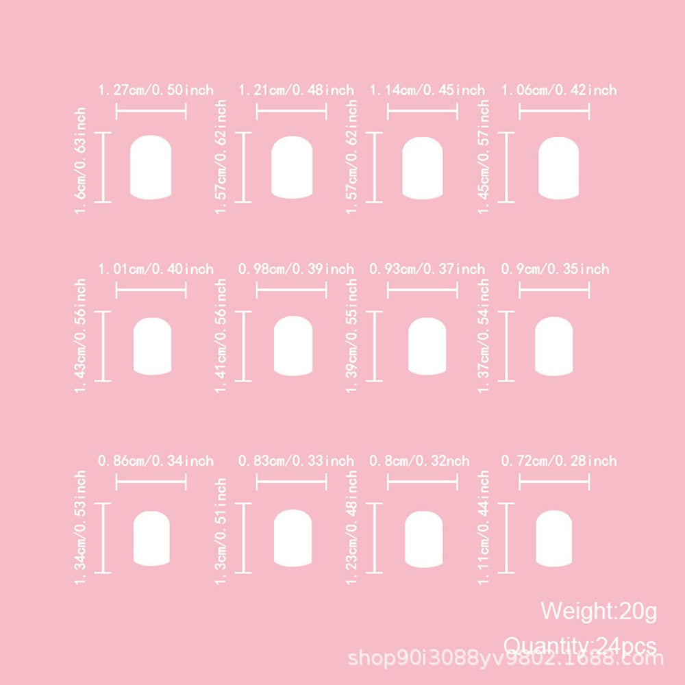 HPYFOI side profile of short square nails demonstrating natural-looking fit and comfort