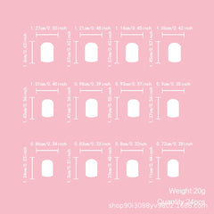 HPYFOI side profile of short square nails demonstrating natural-looking fit and comfort