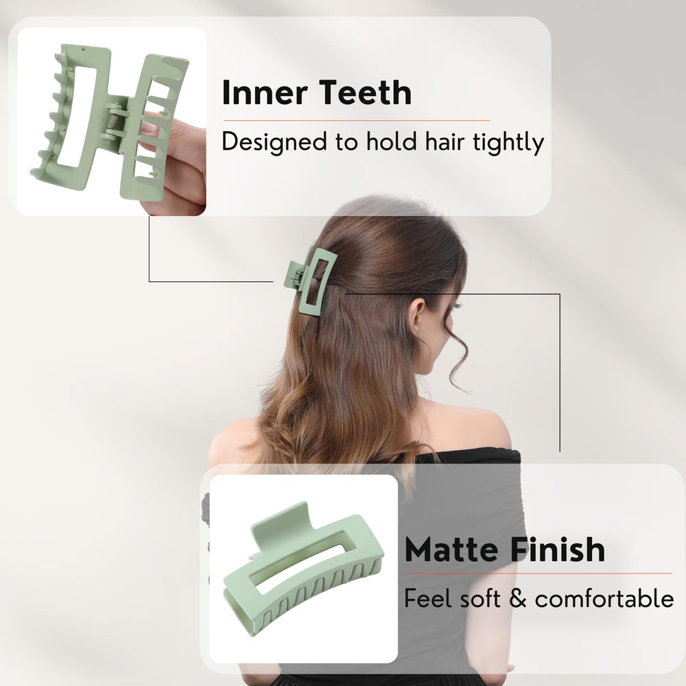 HQ-SITE open clip showing inner teeth for secure hold on hair