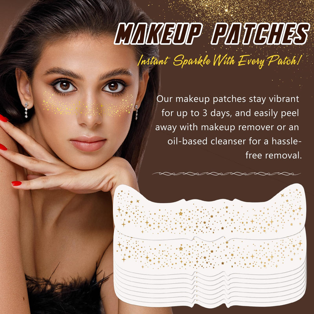 Festival scene with HSEM freckles on model illustrating long-lasting party-ready sparkle