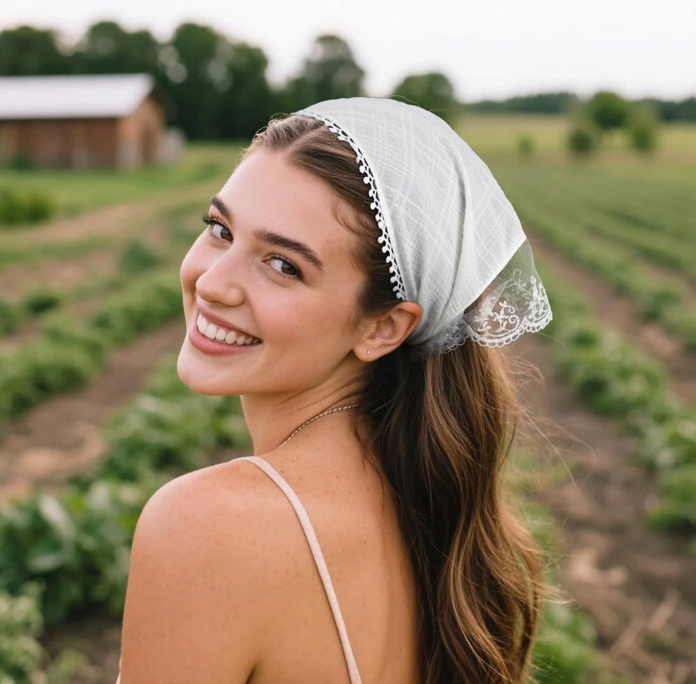 Huachi bandana flat lay paired with summer dress and straw hat for effortless seasonal styling ideas