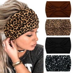 Huachi front view of four-pack headbands showing colors and prints for quick outfit matching