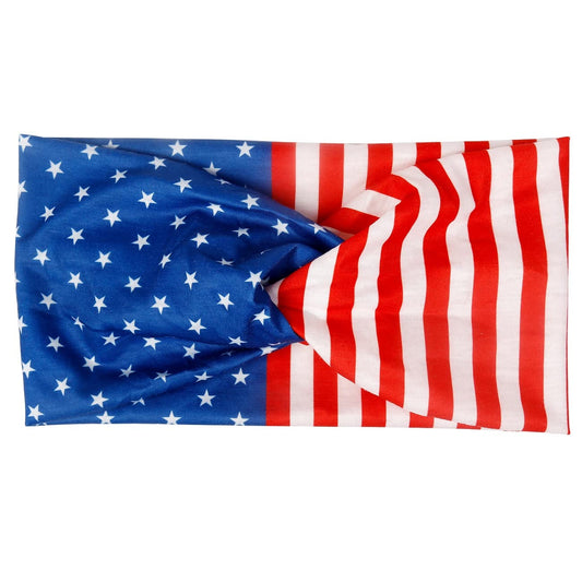 Huachi headband front view showing flag bow and festive look for celebrations