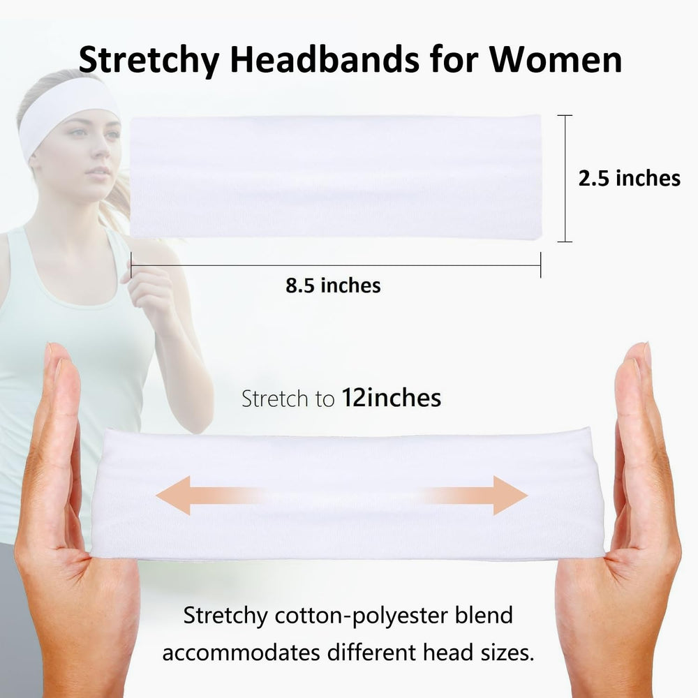 Huachi headband worn during yoga showing secure sweat-free hold