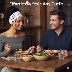 Huachi headband in beach setting showing travel-ready style and sun protection