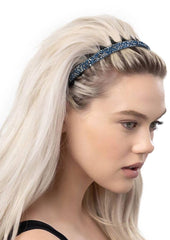 Huachi headband in party setting showing added sparkle and elegance