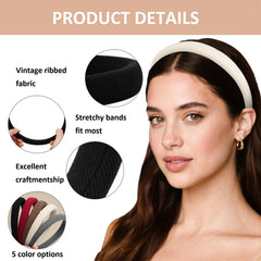 Huachi headband styled in lifestyle setting showing outfit pairing and instant style boost