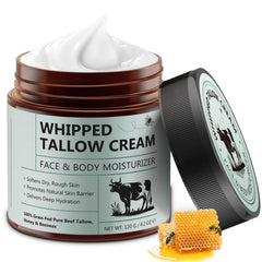 HUALIJIA front jar view showing whipped beef tallow balm benefit hydration