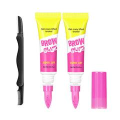 HUDABABY front packaging showing clear eyebrow glue and benefits