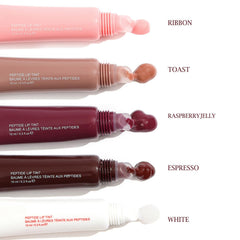 HUDABABY swatch on arm showing five colors and moisturizing finish