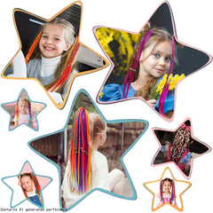 HUJIANWEN braided extension attached in child’s ponytail for playful style