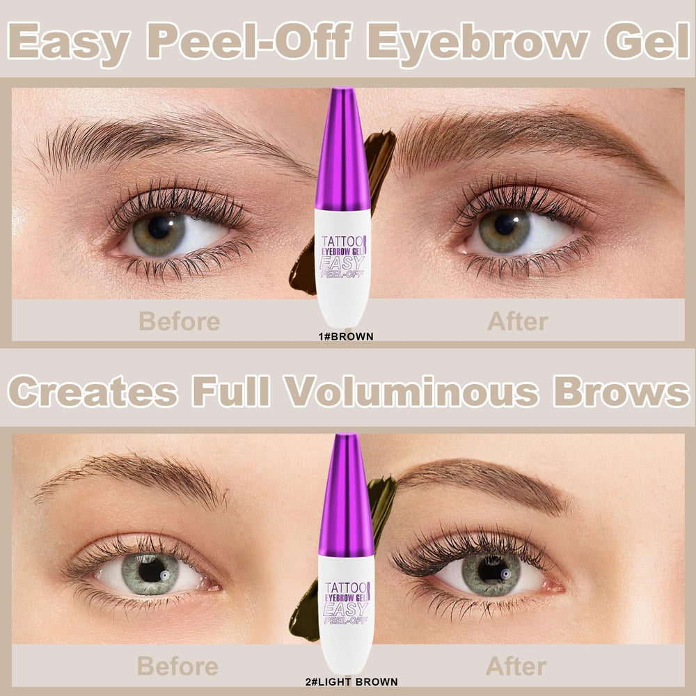 HULYHDP before and after brows showing natural enhanced definition
